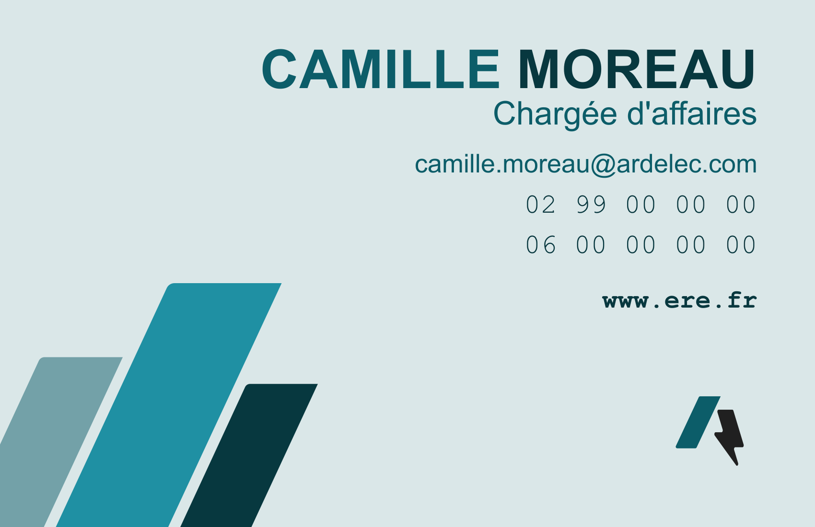 Carte de visite ERE — recto